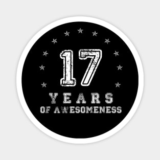 Vintage 17 years of awesomeness Magnet